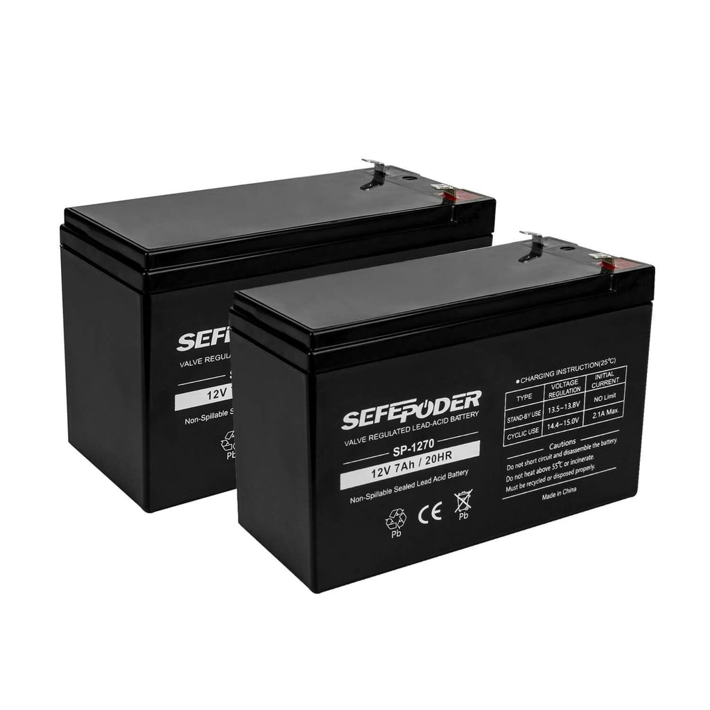 12 Volt 7ah Rechargeable Sealed Lead Acid Battery 2 Pack M78860