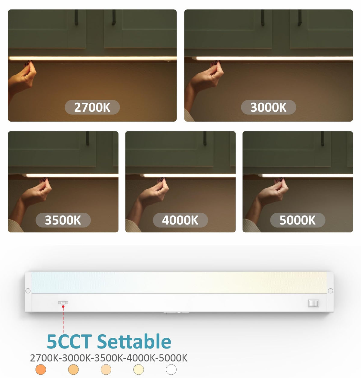 24 Inch 12W Dimmable LED Under Cabinet Lighting D51348
