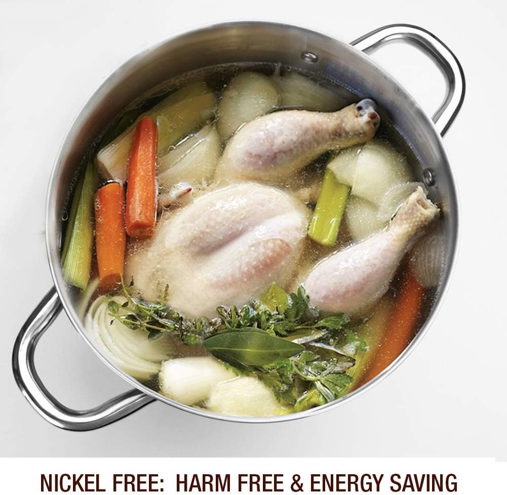 10 Quart Stainless Steel Stock Pot with Glass Lid M702745
