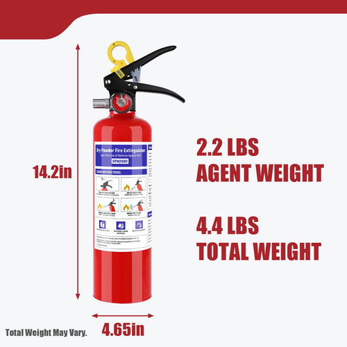1 Pack 2.5 lb ABC Dry Chemical Fire Extinguisher with Bracket B551