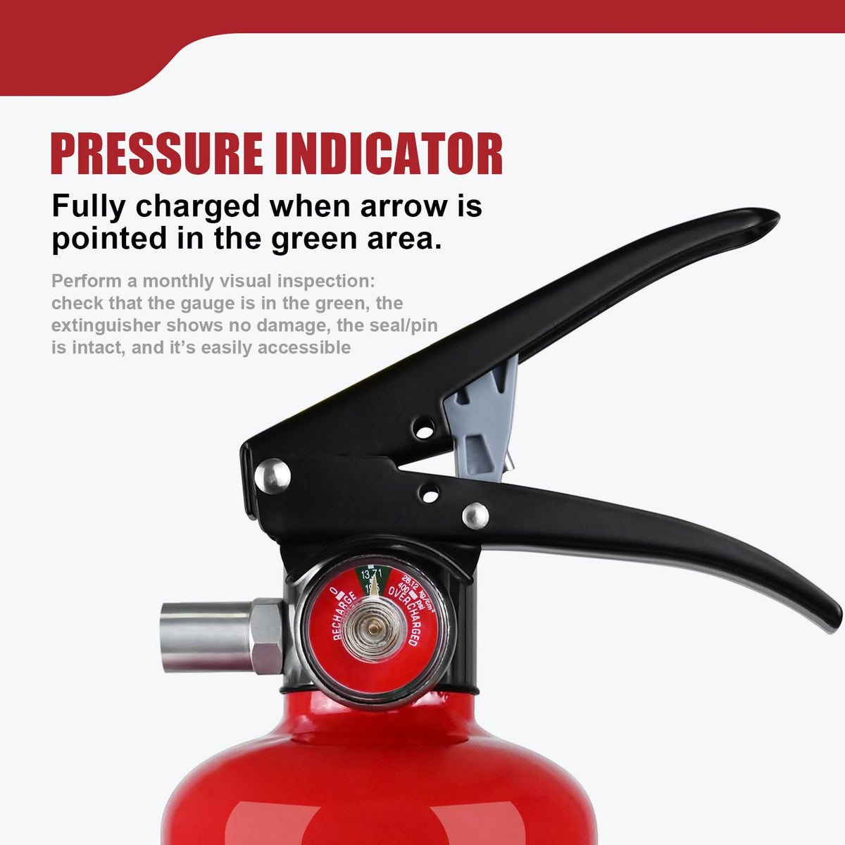1 Pack 2.5 lb ABC Dry Chemical Fire Extinguisher with Bracket B551