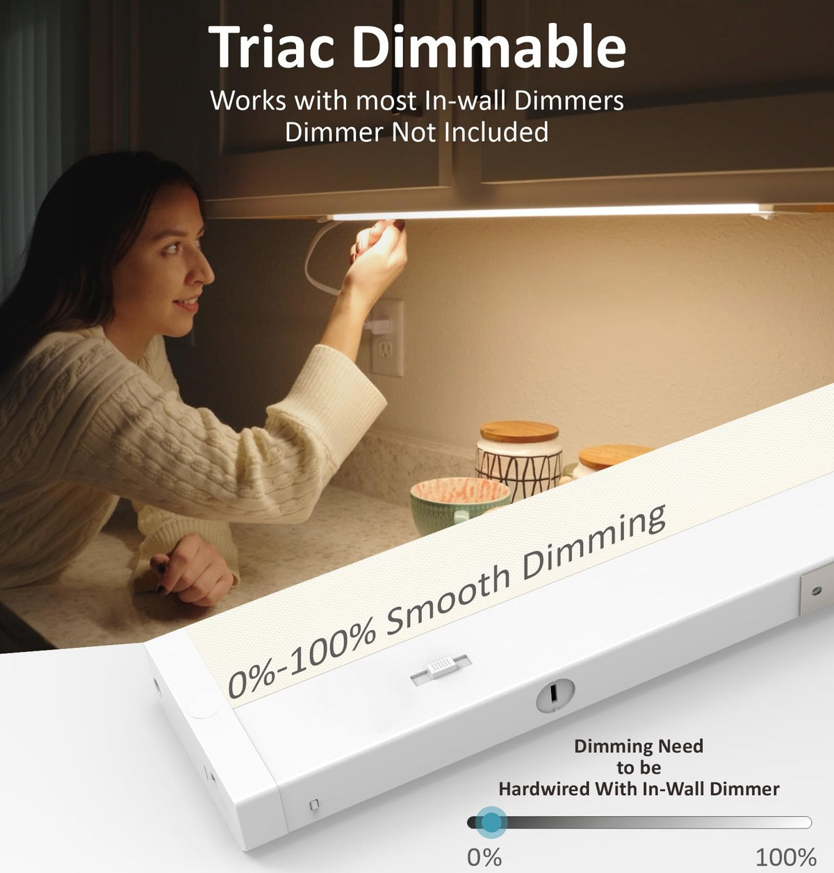 24 Inch 12W Dimmable LED Under Cabinet Lighting D51348