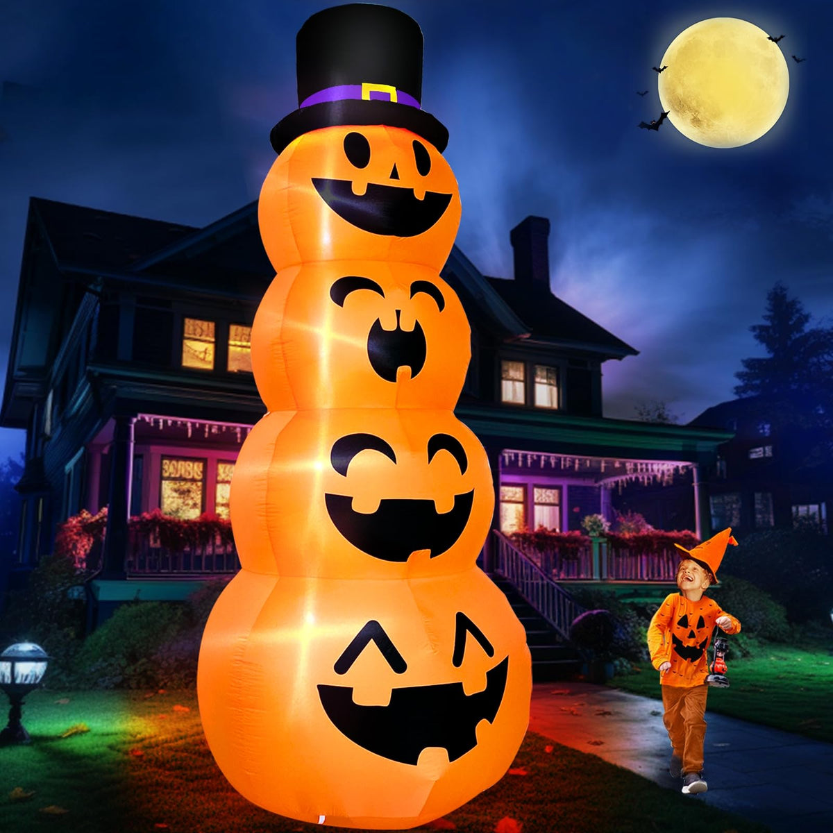 12FT Giant Witch Pumpkin Halloween Inflatables Z587067