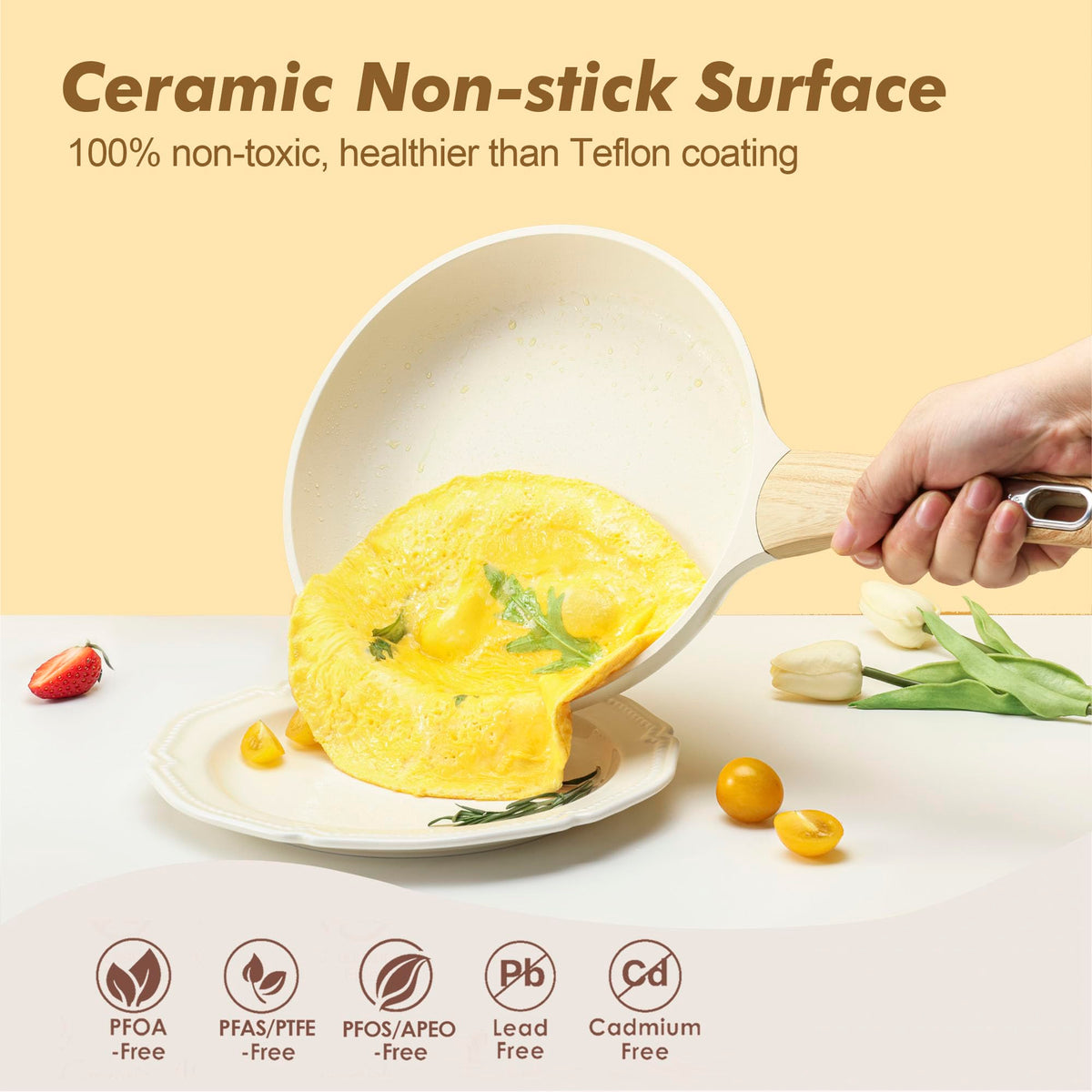 14 Piece Non Stick Ceramic Cookware Set K4407