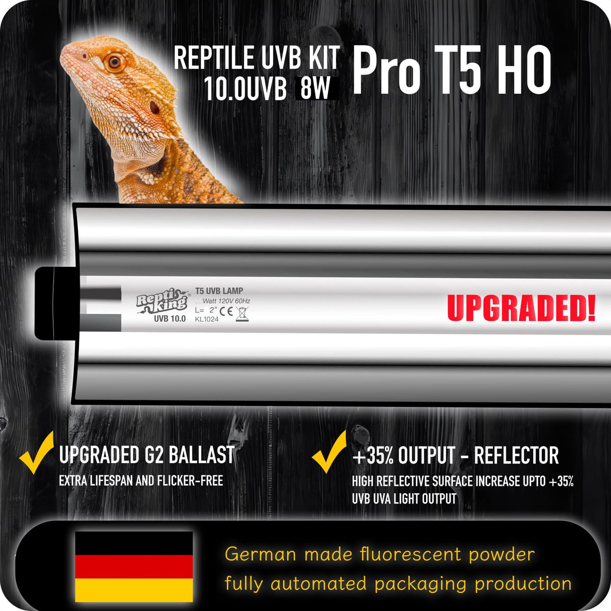 10.0 UVB 8W Fluorescent Lamp and Fixture Kit R5941
