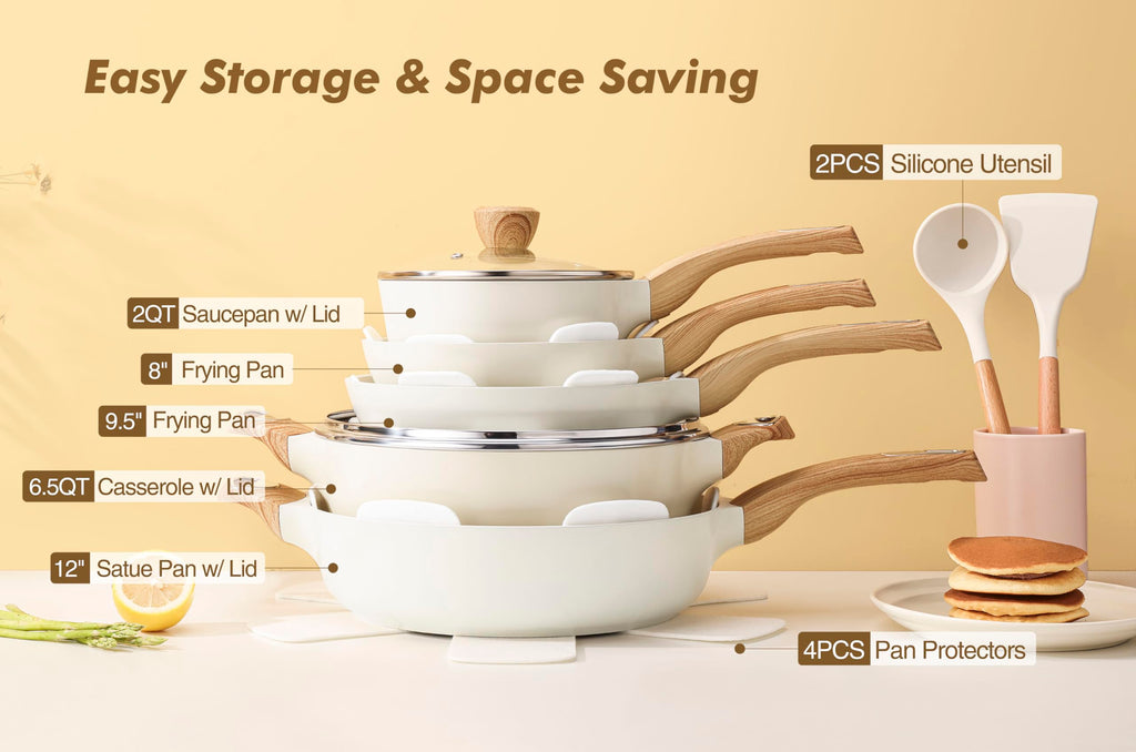 14 Piece Non Stick Ceramic Cookware Set K4407