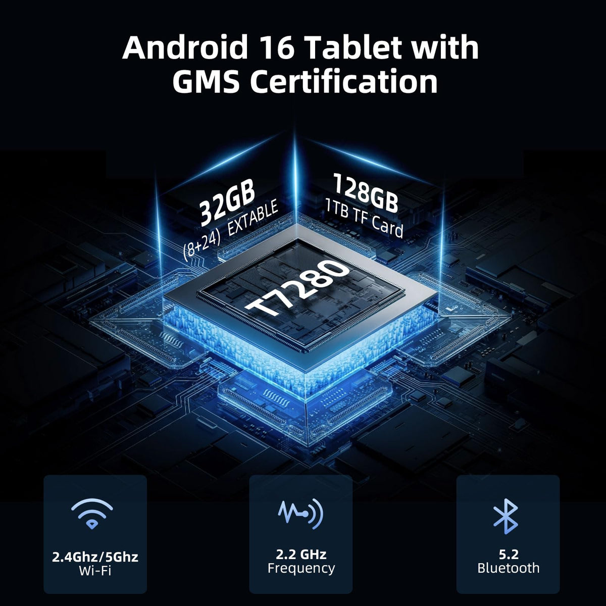 10 Inch Android 16 Tablet 32GB RAM 128GB ROM I54613