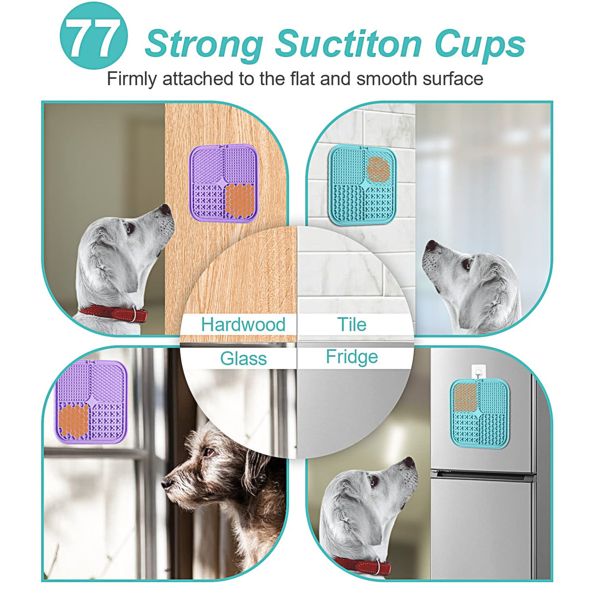 2 Pack Slow Feeder Licking Pad with Suction Cups Z161