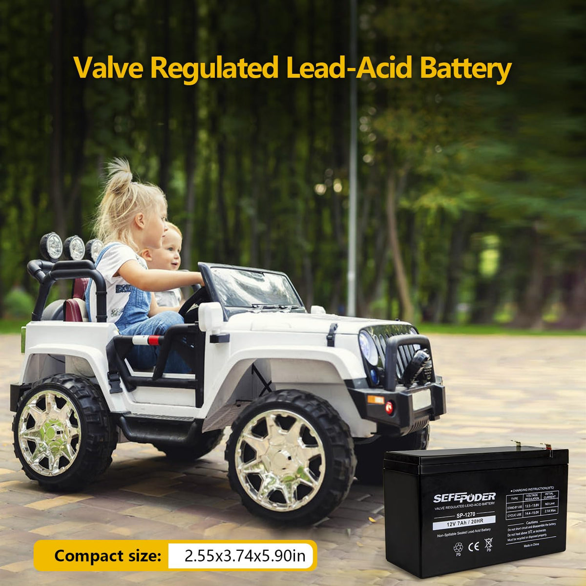 12 Volt 7ah Rechargeable Sealed Lead Acid Battery 2 Pack M78860