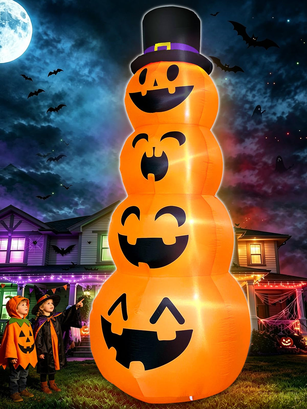 12FT Giant Witch Pumpkin Halloween Inflatables Z587067