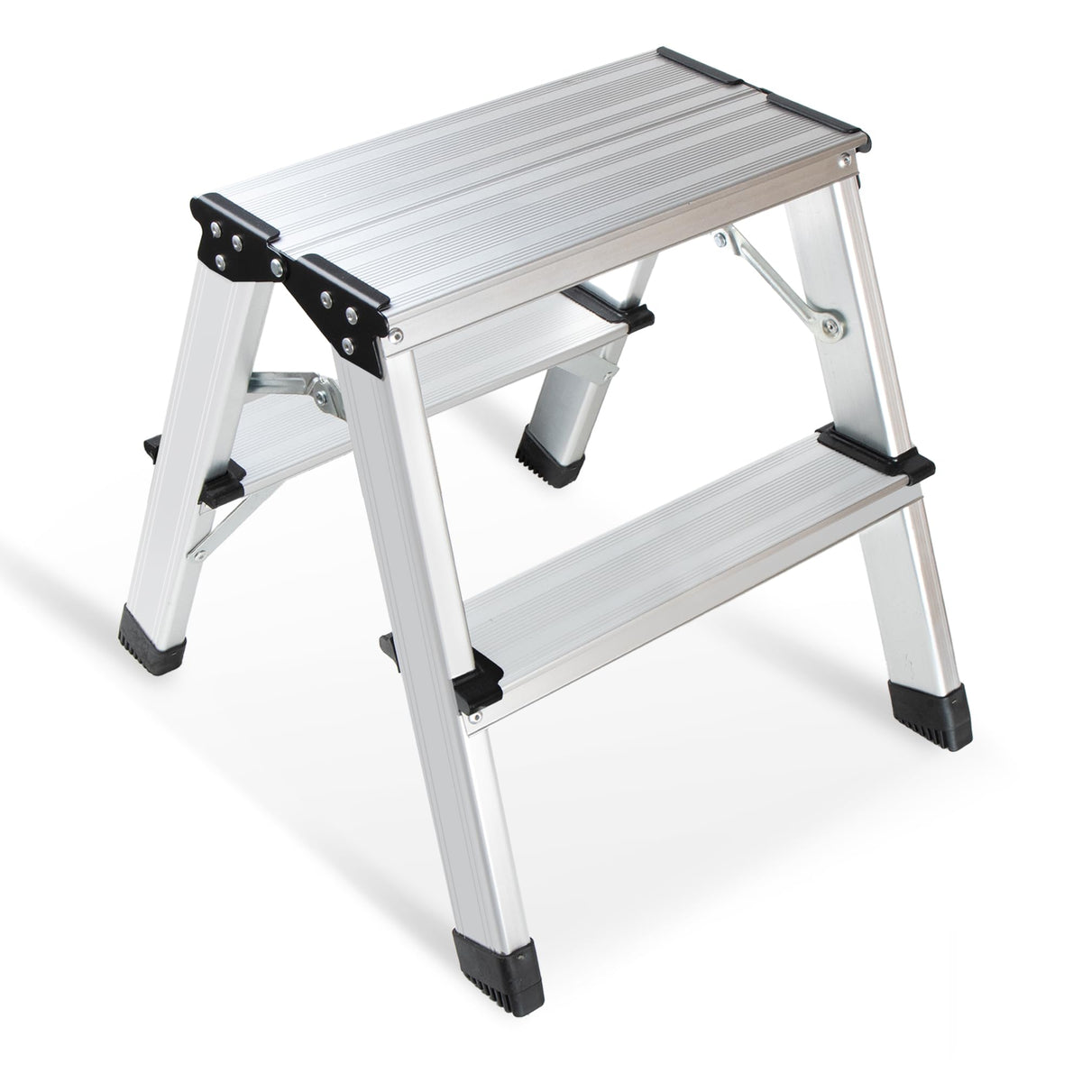 2 Step Aluminum Folding Ladder 330lbs A4273