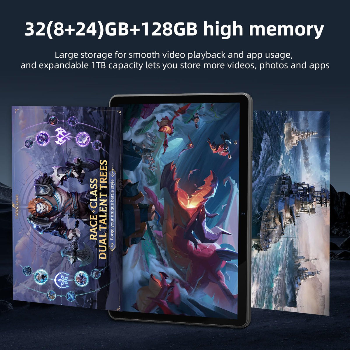 10 Inch Android 16 Tablet 32GB RAM 128GB ROM I54613