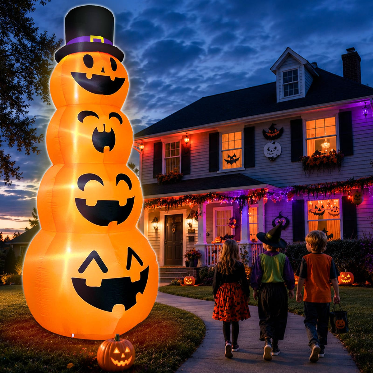 12FT Giant Witch Pumpkin Halloween Inflatables Z587067