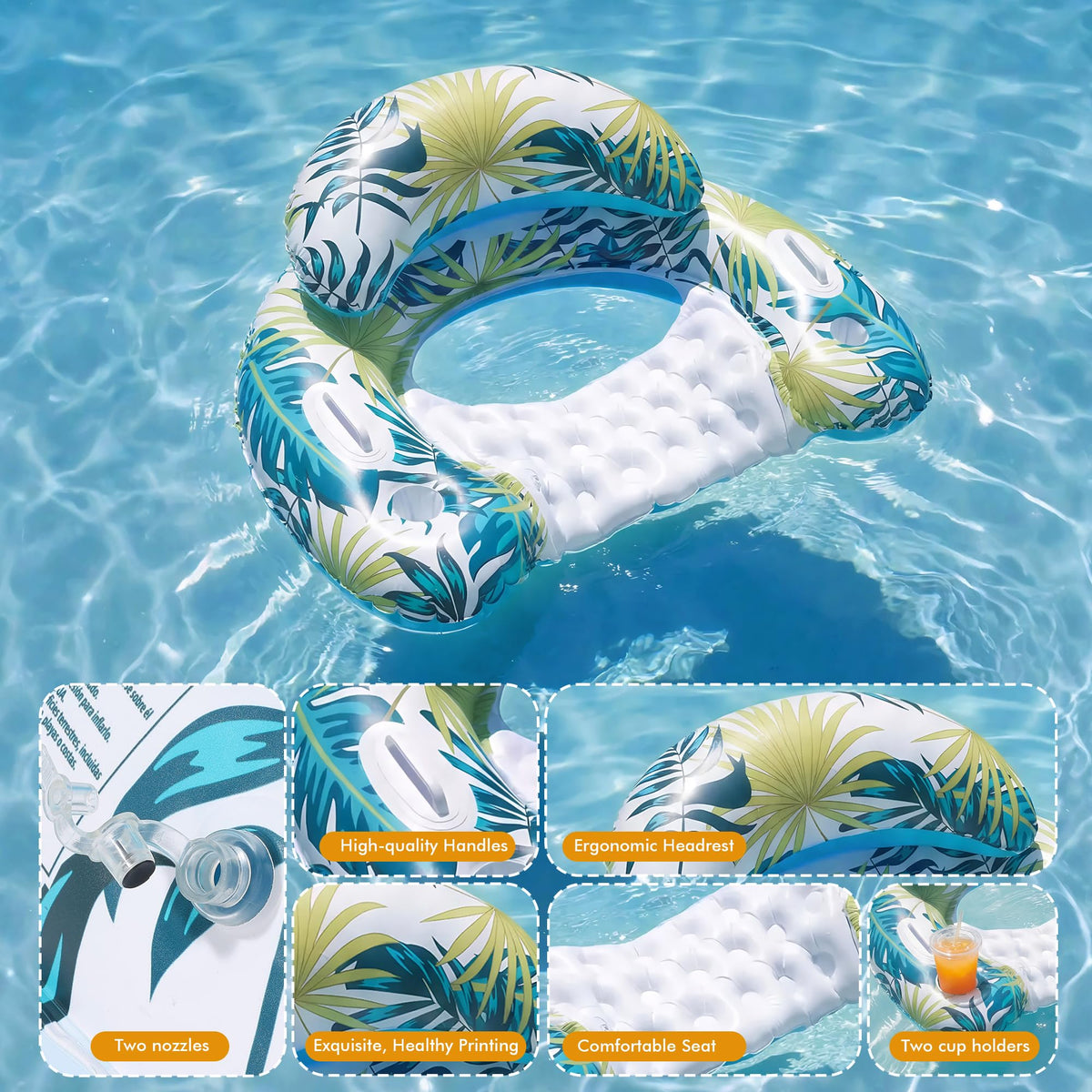 3 Pack Pool Floats Adult Multicolor O75420