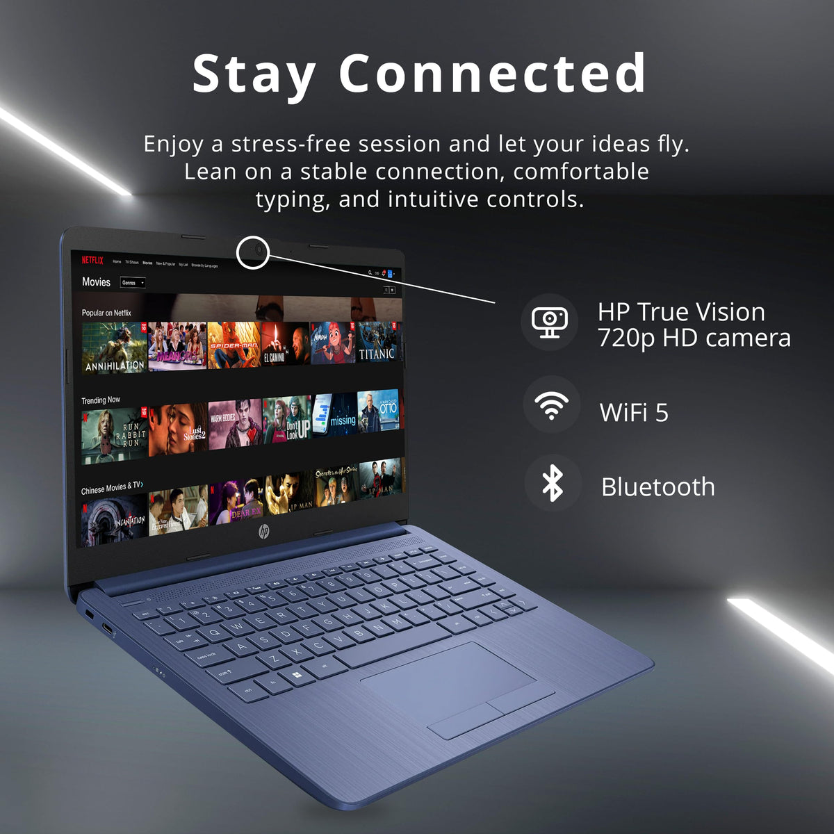 14" HD Laptop, Intel Celeron, 4GB RAM, 64GB SSD, Dale Blue Y854