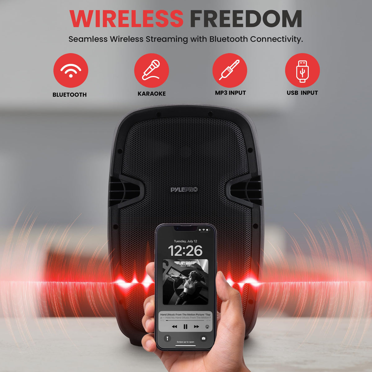 1000W Wireless Portable PA Speaker System V4903