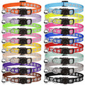 16 PCS Breakaway Reflective Nylon Cat Collars with Bells L30214