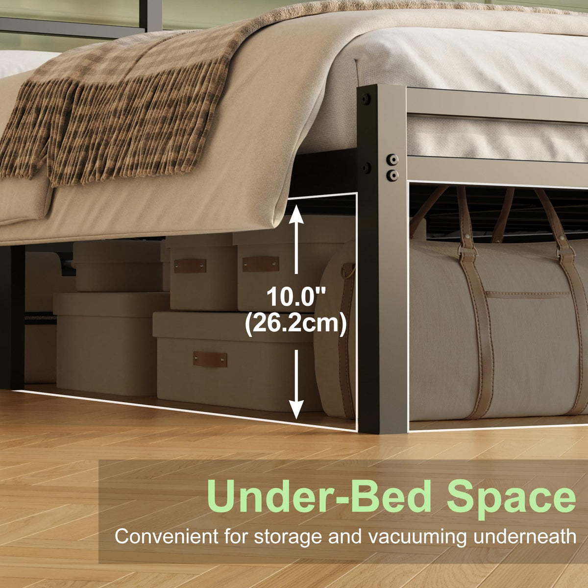 12 Inch Full Size Bed Frame with Headboard and Footboard L96985