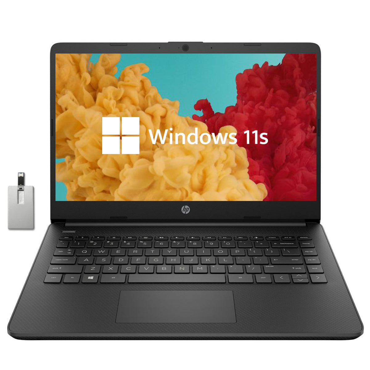 14-inch Laptop, Intel Celeron N4000, 4 GB RAM, 64 GB eMMC, Jet Black E777