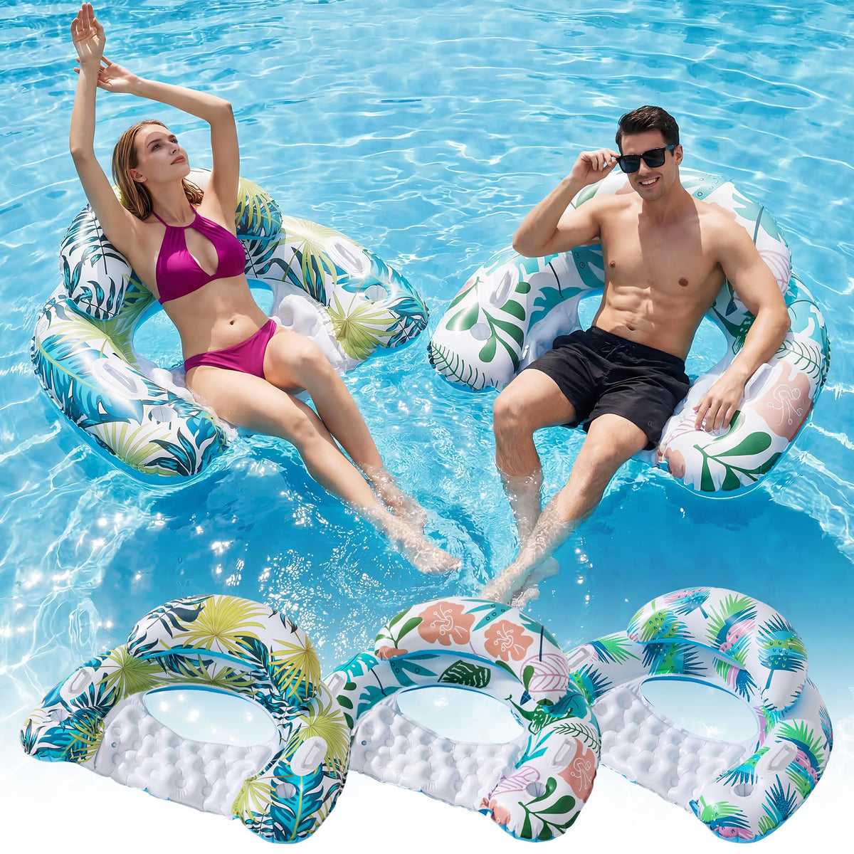 3 Pack Pool Floats Adult Multicolor O75420